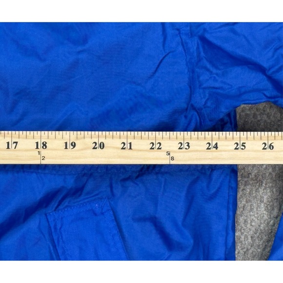 Marlboro Vintage Full Zip Hidden Hood Black & Blue Windbreaker Jacket Size M - Picture 7 of 9